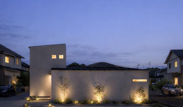 一階寝室とスキップフロアのある住まい 写真